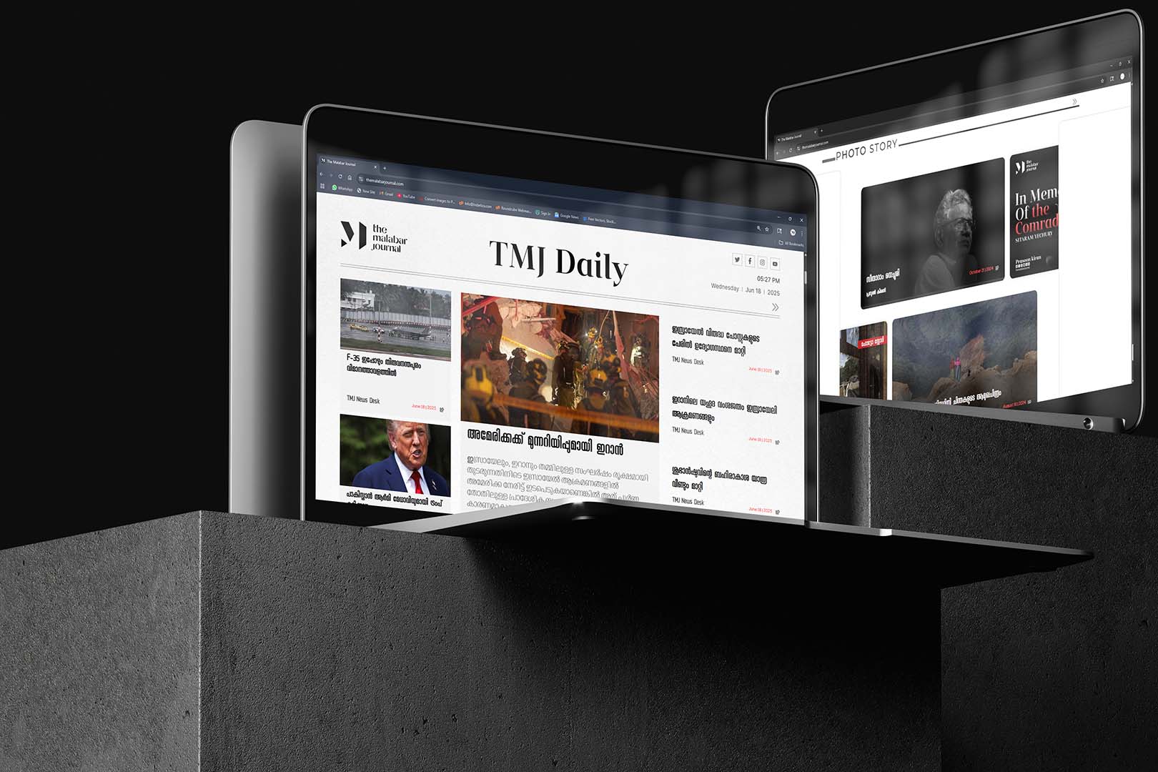 TMJ Daily news website design by Indartica